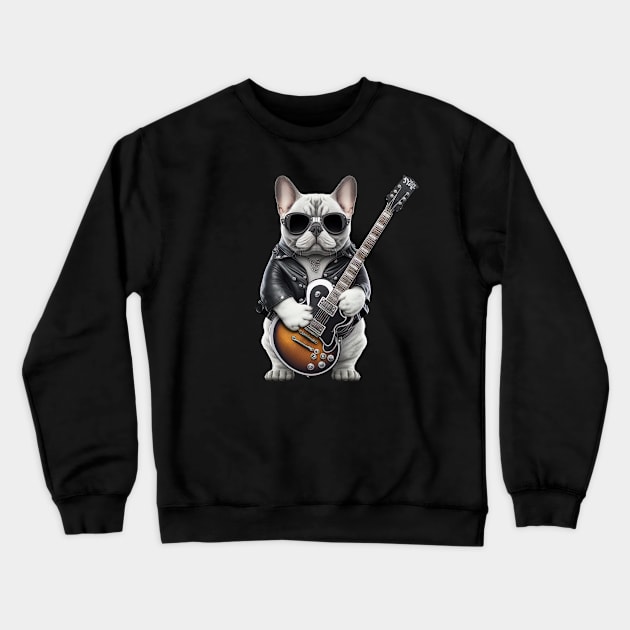 Dog Playing Guitar Crewneck Sweatshirt by Odd World